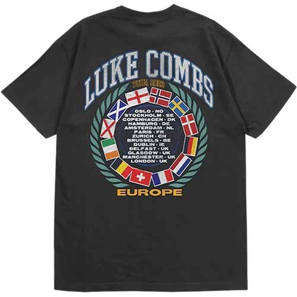 Luke Combs - Tour '23 Flag Tshirt Homme - Noir